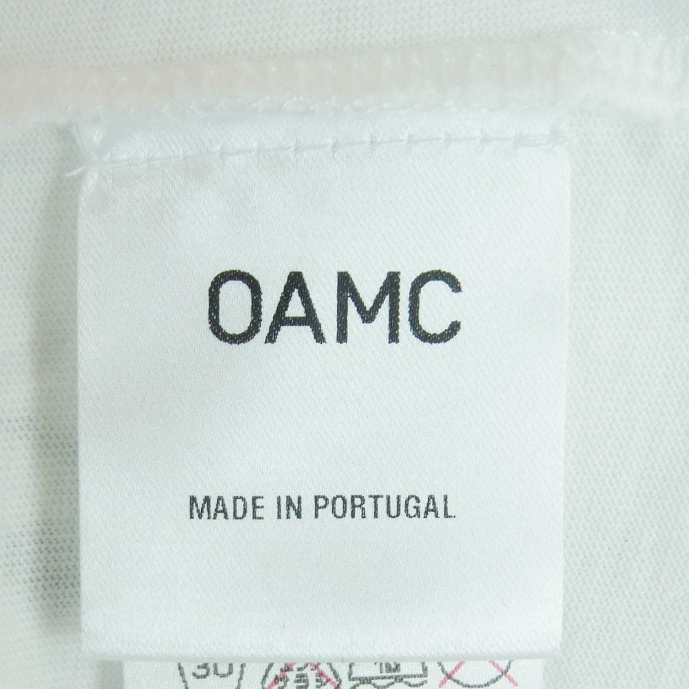 OAMC オーエーエムシー ロゴ プリント 半袖 Tシャツ カットソー コットン ポルトガル製 ホワイト系 XS【中古】