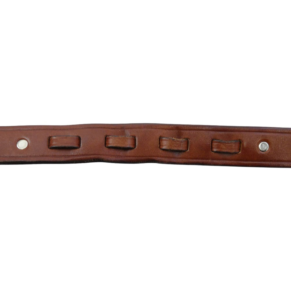 TORY LEATHER トリーレザー フックバックル レザー ベルト ブラウン系 34【中古】