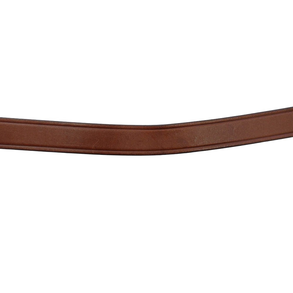 TORY LEATHER トリーレザー フックバックル レザー ベルト ブラウン系 34【中古】