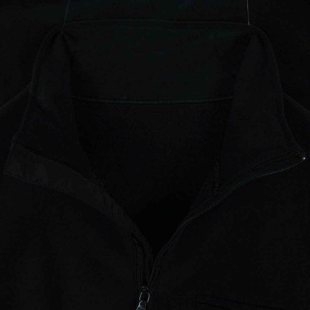 PRADA SPORTS プラダスポーツ 裏地フリース ハーフジップ 長袖 カットソー スウェット トレーナー ブラック系 M【中古】
