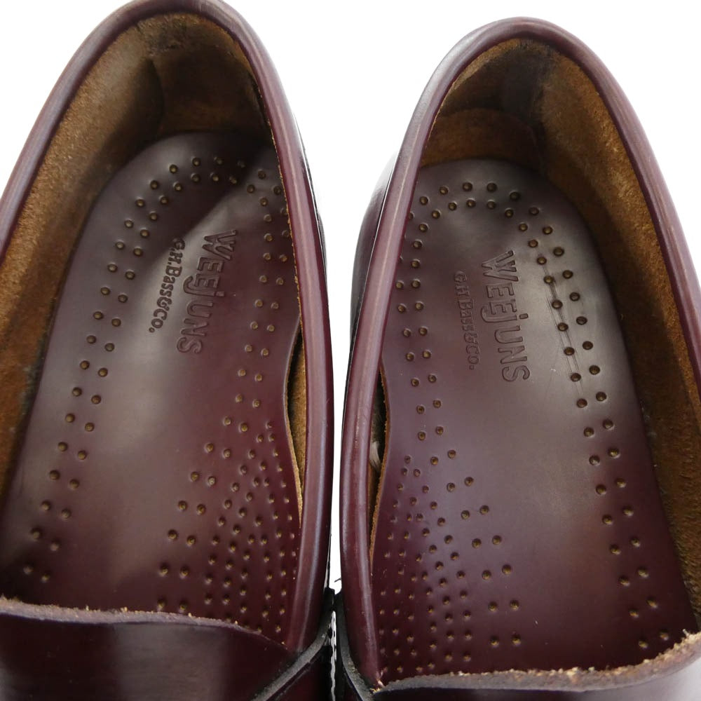G.H.BASS & COMPANY ジーエイチバス LOGAN Weejuns ペニー ローファー シューズ バーガンディ バーガンディ系 7D【中古】