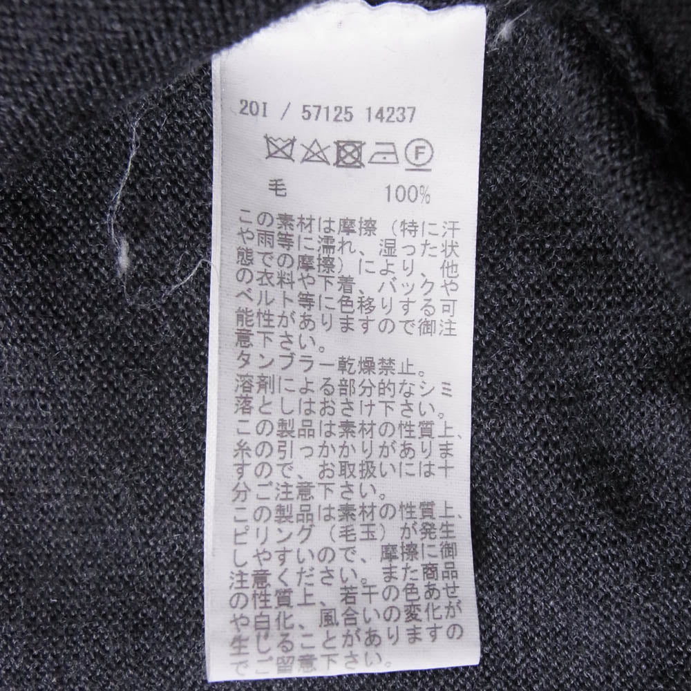 グランサッソ Gran Sasso 57125 14237 ウール ジップアップ ニット パーカー グレー系 タグ欠品／不明【中古】 グランサッソ 57125 14237 ウール ジップアップ ニット パーカー
