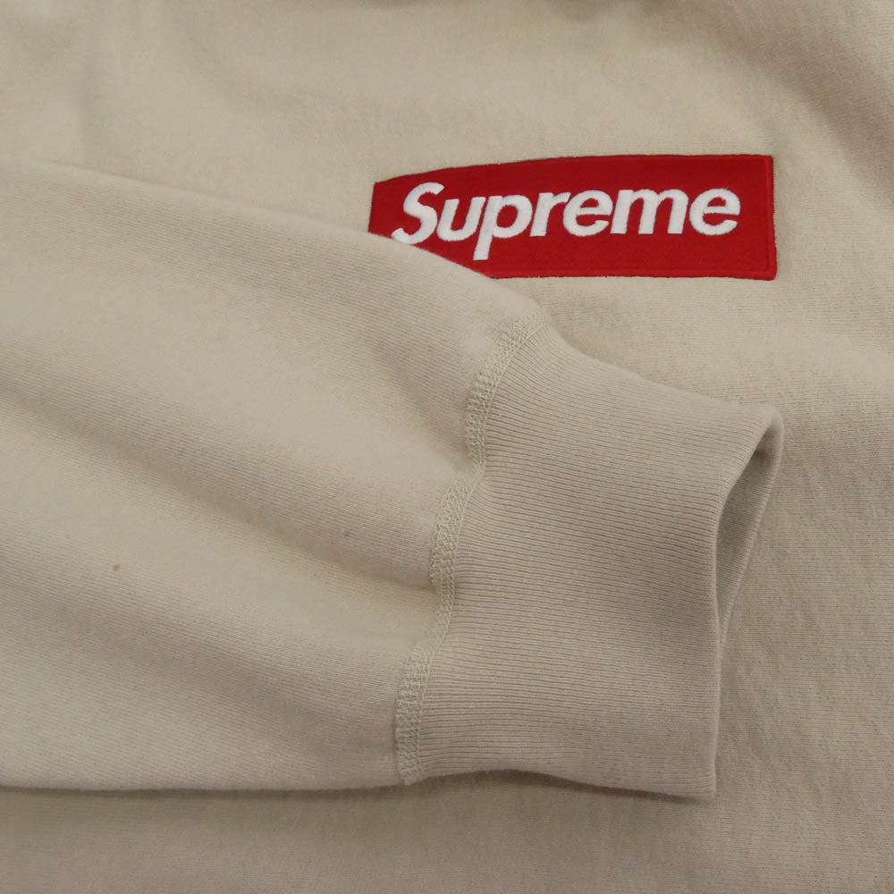Supreme シュプリーム 24AW Box Logo Hooded Sweatshirt ボックスロゴ プルオーバー パーカー フーディー ベージュ系 L【美品】【中古】