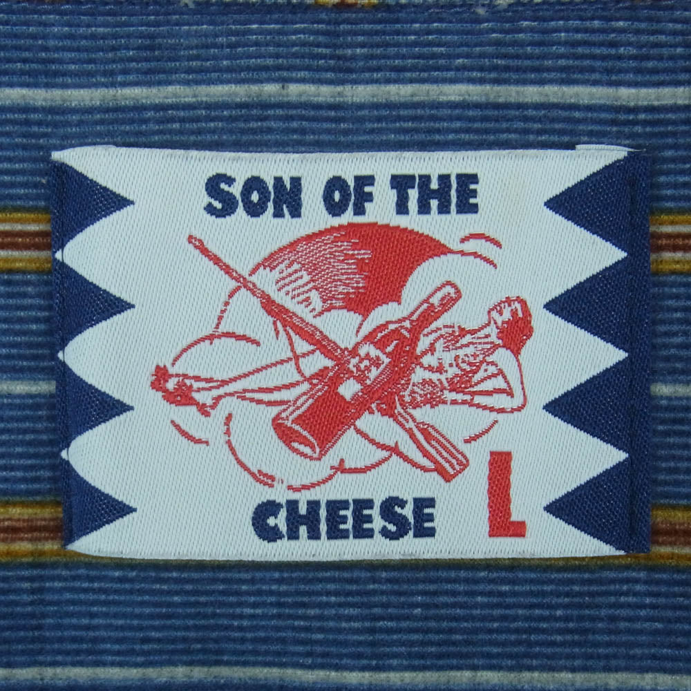 SON OF THE CHEESE サノバチーズ SC1920-SH11 ジップアップ コーデュロイ シャツ ジャケット 日本製 ブルー系 L【中古】