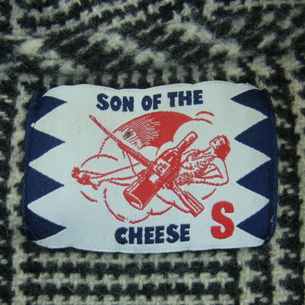 SON OF THE CHEESE サノバチーズ SC1820-SH04 Glen foodie グレンチェック プルオーバー パーカー ブラック系 ホワイト系 S【中古】