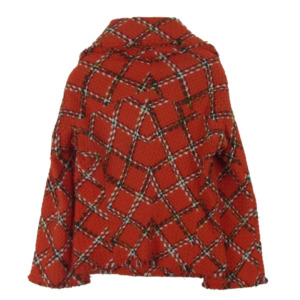 JUNYA WATANABE COMME des GARCONS ジュンヤワタナベコムデギャルソン 01aw JC-B019 チェック ツイード ウール プルオーバー ジャケット レッド系 M【中古】