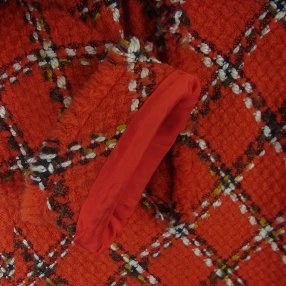 JUNYA WATANABE COMME des GARCONS ジュンヤワタナベコムデギャルソン 01aw JC-B019 チェック ツイード ウール プルオーバー ジャケット レッド系 M【中古】