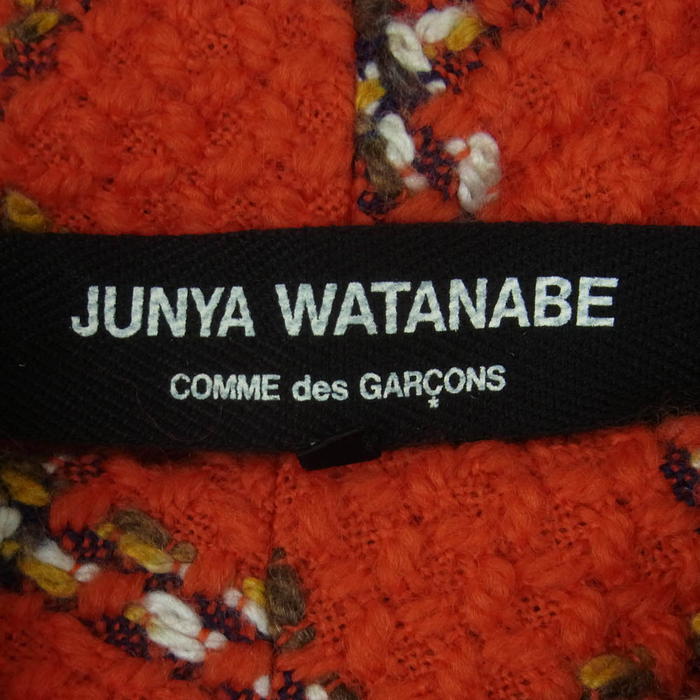 JUNYA WATANABE COMME des GARCONS ジュンヤワタナベコムデギャルソン 01aw JC-B019 チェック ツイード ウール プルオーバー ジャケット レッド系 M【中古】