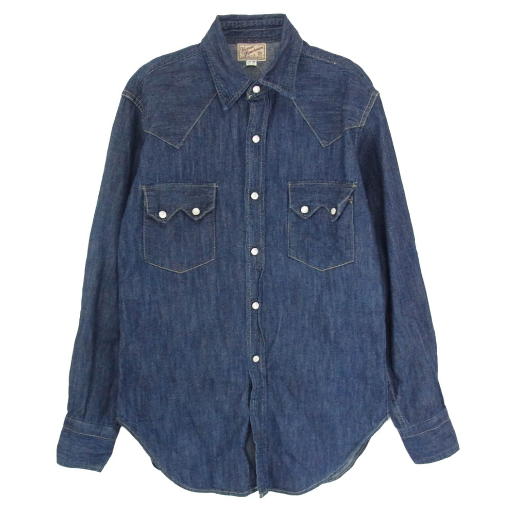 The REAL McCOY'S ザリアルマッコイズ joe mccoy western ranchman Lot107 ジョーマッコイ ウエスタン デニムシャツ インディゴブルー系 15【中古】