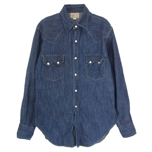 The REAL McCOY'S ザリアルマッコイズ joe mccoy western ranchman Lot107 ジョーマッコイ ウエスタン デニムシャツ インディゴブルー系 15【中古】