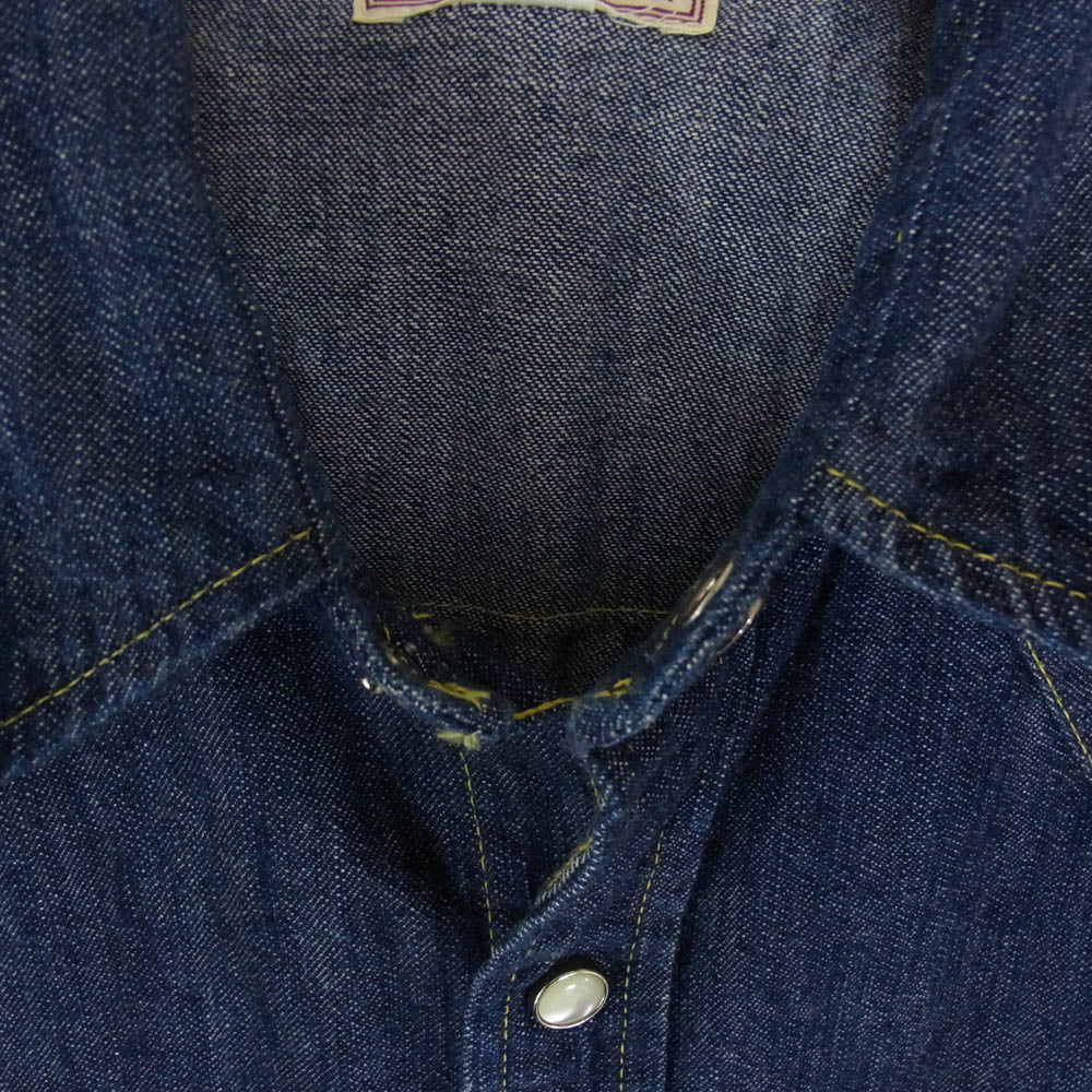 The REAL McCOY'S ザリアルマッコイズ joe mccoy western ranchman Lot107 ジョーマッコイ ウエスタン デニムシャツ インディゴブルー系 15【中古】
