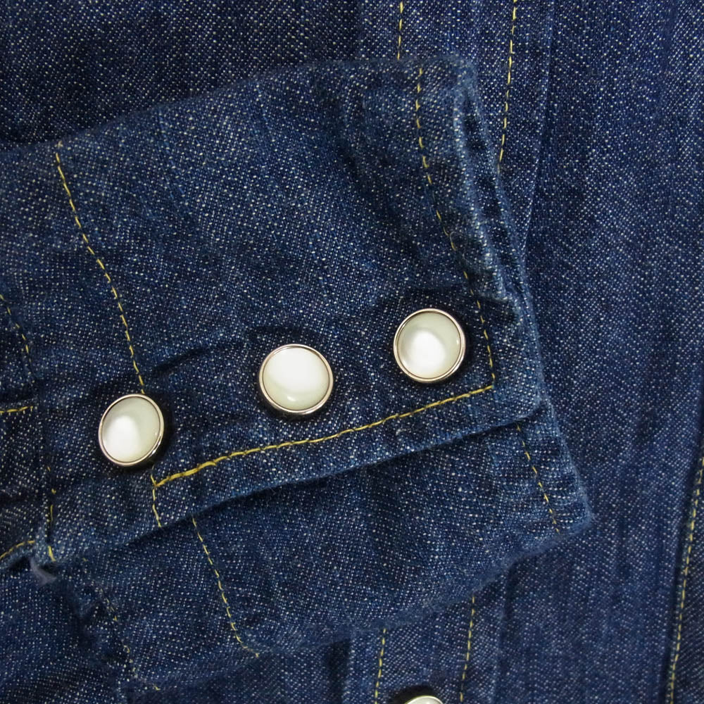 The REAL McCOY'S ザリアルマッコイズ joe mccoy western ranchman Lot107 ジョーマッコイ ウエスタン デニムシャツ インディゴブルー系 15【中古】