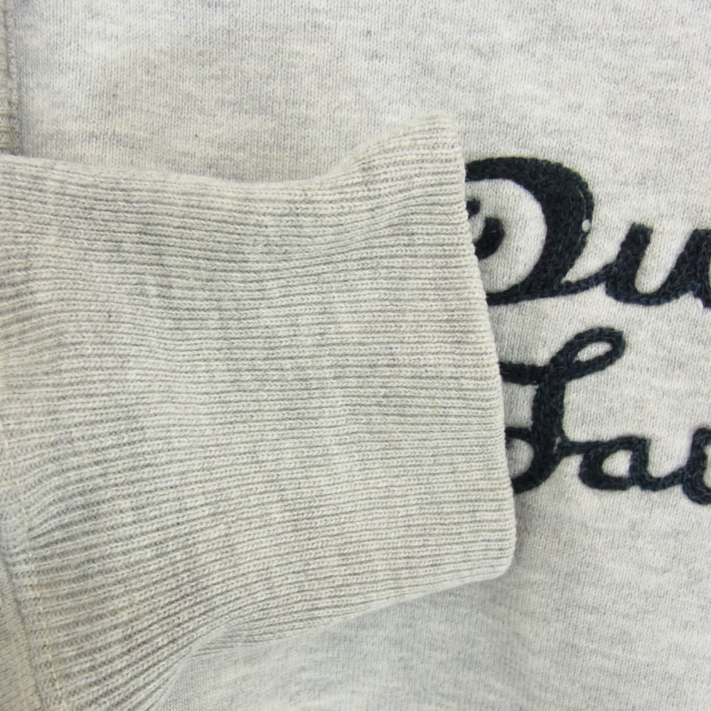 The REAL McCOY'S ザリアルマッコイズ CARTOON TRAIL ワッペン 刺繍 カートゥーン トレイル ハーフジップ スウェット グレー系 L【中古】