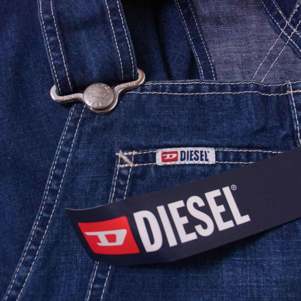 DIESEL ディーゼル デニム オーバーオール インディゴブルー系 S【中古】