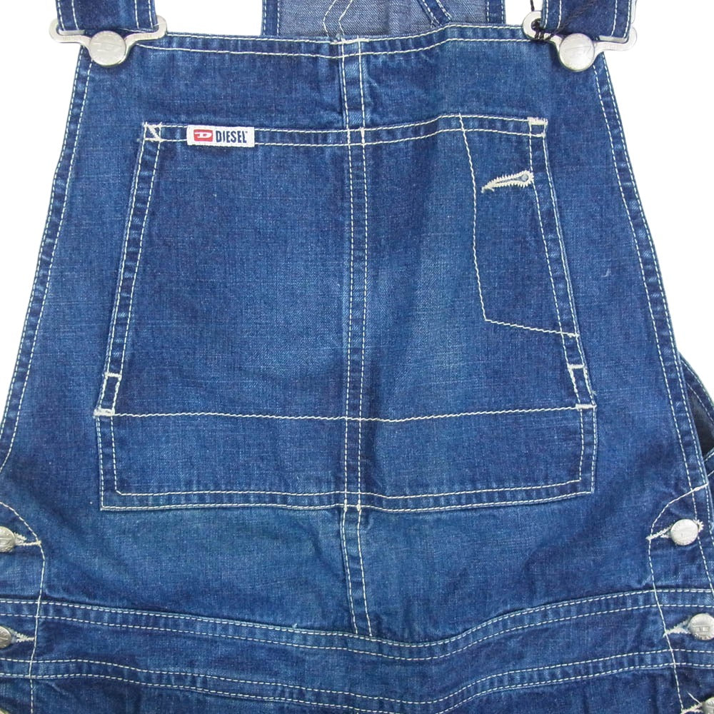 DIESEL ディーゼル デニム オーバーオール インディゴブルー系 S【中古】