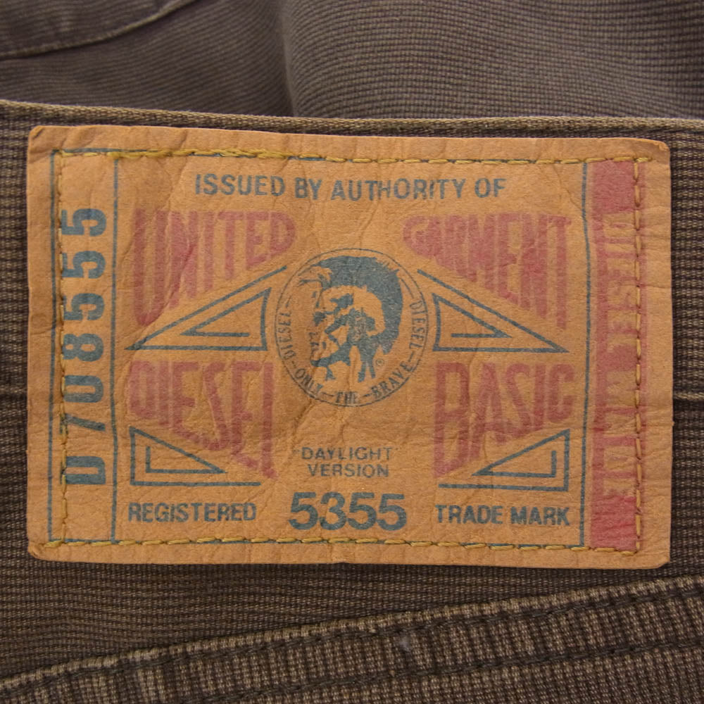 DIESEL ディーゼル フラッシャー付き PANTALONE パンタロン パンツ ブラウン系 29【中古】