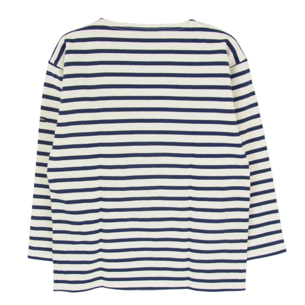 SAINT JAMES セントジェームス デッドストック フランス製 80s 90s CARAVELLE キャラベル バスクシャツ 長袖 Tシャツ サイズ12 ネイビー系 12ans【極上美品】【中古】