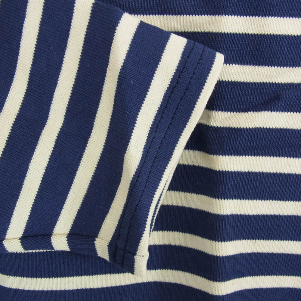 SAINT JAMES セントジェームス デッドストック フランス製 80s 90s CARAVELLE キャラベル バスクシャツ 長袖 Tシャツ サイズ12 ネイビー系 12ans【極上美品】【中古】