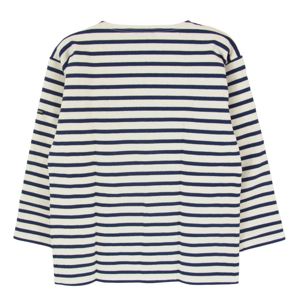 SAINT JAMES セントジェームス デッドストック フランス製 80s 90s CARAVELLE キャラベル バスクシャツ 長袖 Tシャツ サイズ12 ネイビー系 12ans【極上美品】【中古】