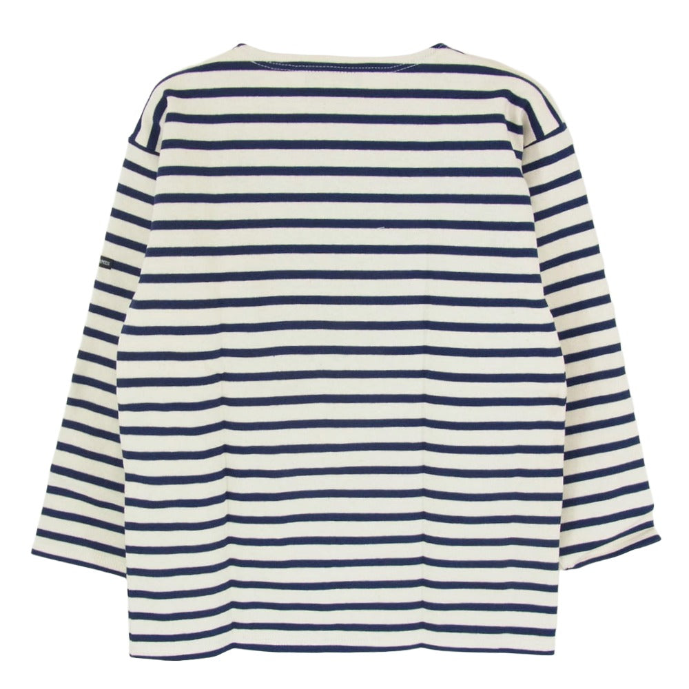 SAINT JAMES セントジェームス デッドストック フランス製 80s 90s CARAVELLE キャラベル バスクシャツ 長袖 Tシャツ サイズ12 ネイビー系 12ans【極上美品】【中古】