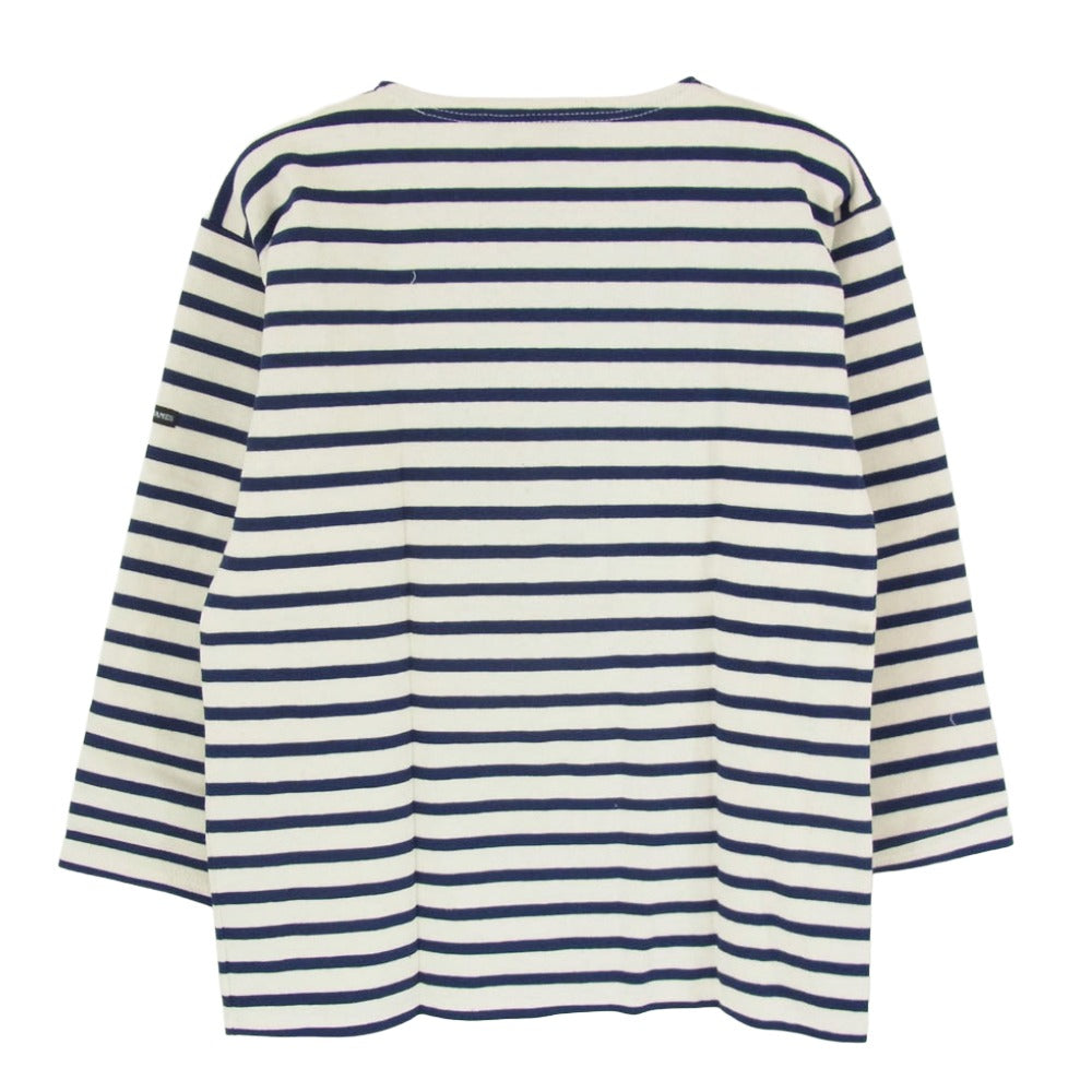 SAINT JAMES セントジェームス デッドストック フランス製 80s 90s CARAVELLE キャラベル バスクシャツ 長袖 Tシャツ サイズ12 ネイビー系 12ans【極上美品】【中古】