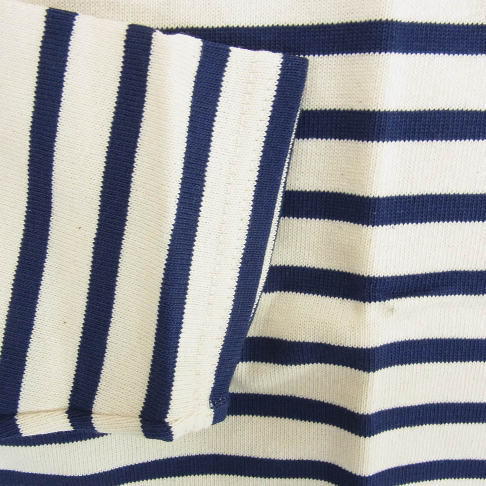 SAINT JAMES セントジェームス デッドストック フランス製 80s 90s CARAVELLE キャラベル バスクシャツ 長袖 Tシャツ サイズ12 ネイビー系 12ans【極上美品】【中古】