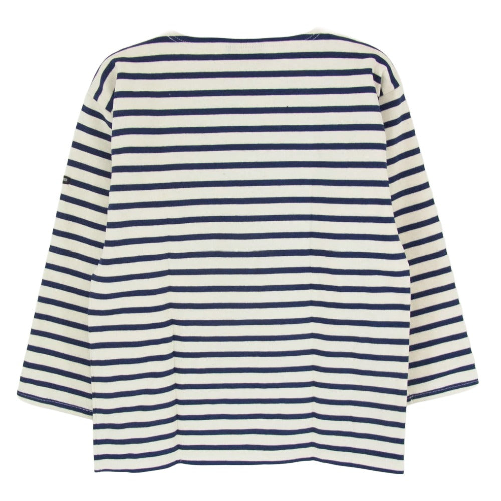 SAINT JAMES セントジェームス デッドストック フランス製 80s 90s CARAVELLE キャラベル バスクシャツ 長袖 Tシャツ サイズ12 ネイビー系 12ans【極上美品】【中古】