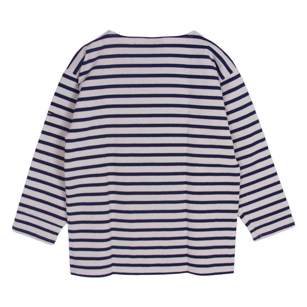 SAINT JAMES セントジェームス デッドストック フランス製 80s 90s CARAVELLE キャラベル バスクシャツ 長袖 Tシャツ サイズ12 オフホワイト系 12ANS【極上美品】【中古】