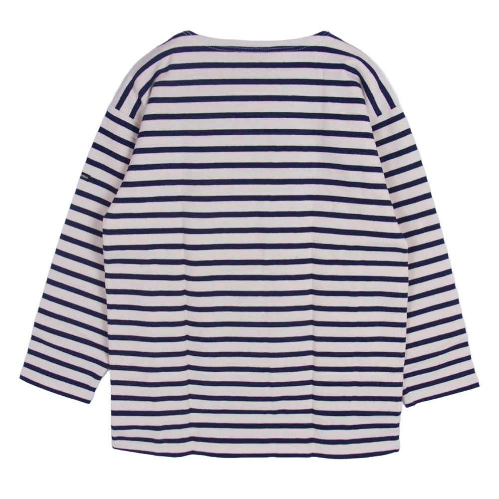 SAINT JAMES セントジェームス デッドストック フランス製 80s 90s CARAVELLE キャラベル バスクシャツ 長袖 Tシャツ サイズ14 オフホワイト系 14ANS【極上美品】【中古】