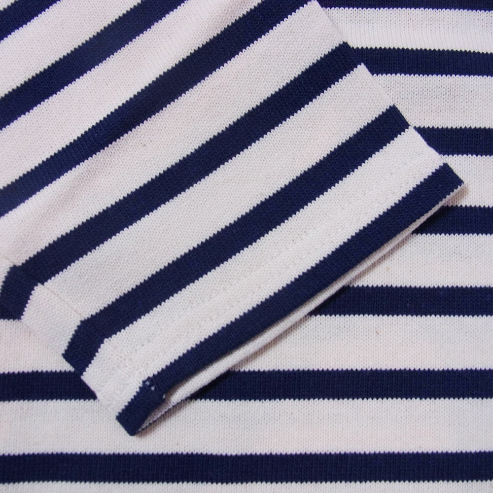 SAINT JAMES セントジェームス デッドストック フランス製 80s 90s CARAVELLE キャラベル バスクシャツ 長袖 Tシャツ サイズ14 オフホワイト系 14ANS【極上美品】【中古】