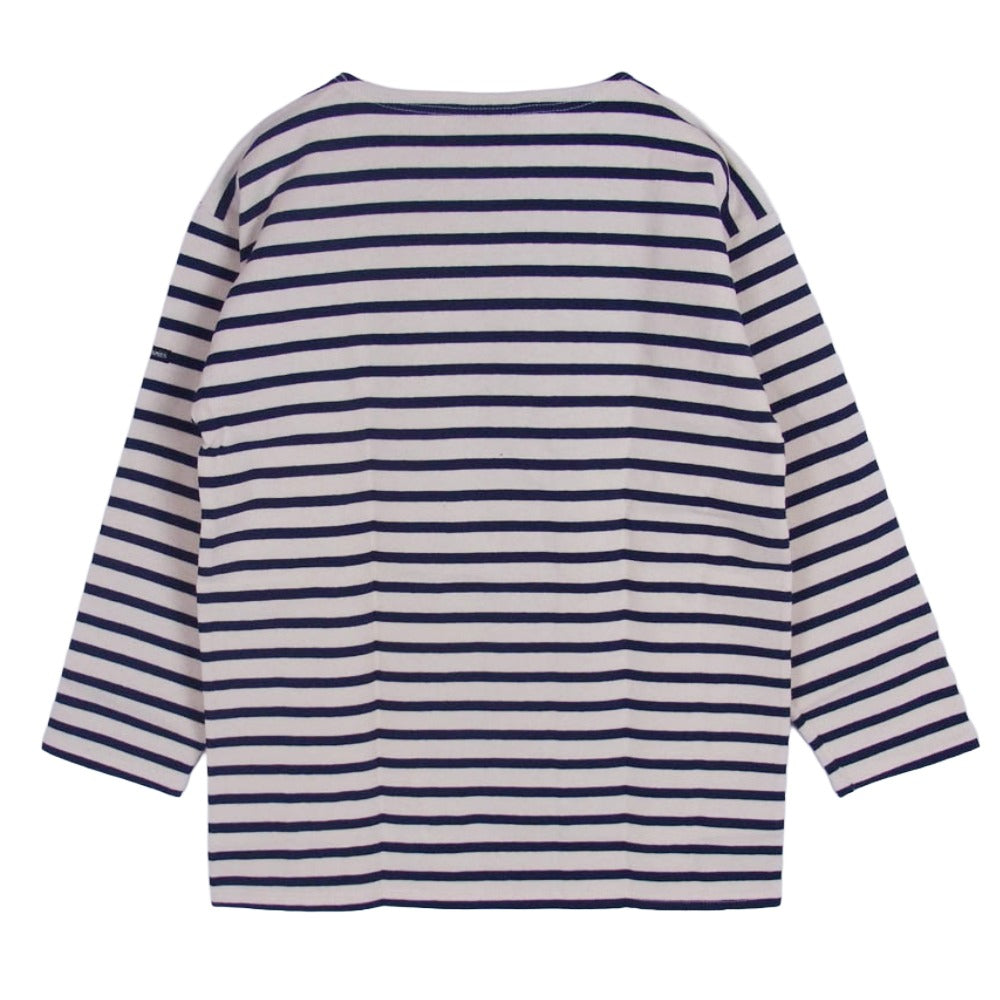 SAINT JAMES セントジェームス デッドストック フランス製 80s 90s CARAVELLE キャラベル バスクシャツ 長袖 Tシャツ サイズ14 オフホワイト系 14ANS【極上美品】【中古】