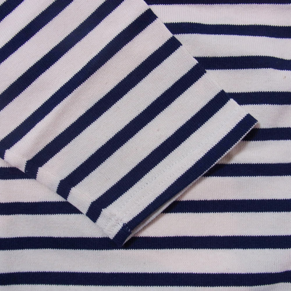 SAINT JAMES セントジェームス デッドストック フランス製 80s 90s CARAVELLE キャラベル バスクシャツ 長袖 Tシャツ サイズ14 オフホワイト系 14ANS【極上美品】【中古】