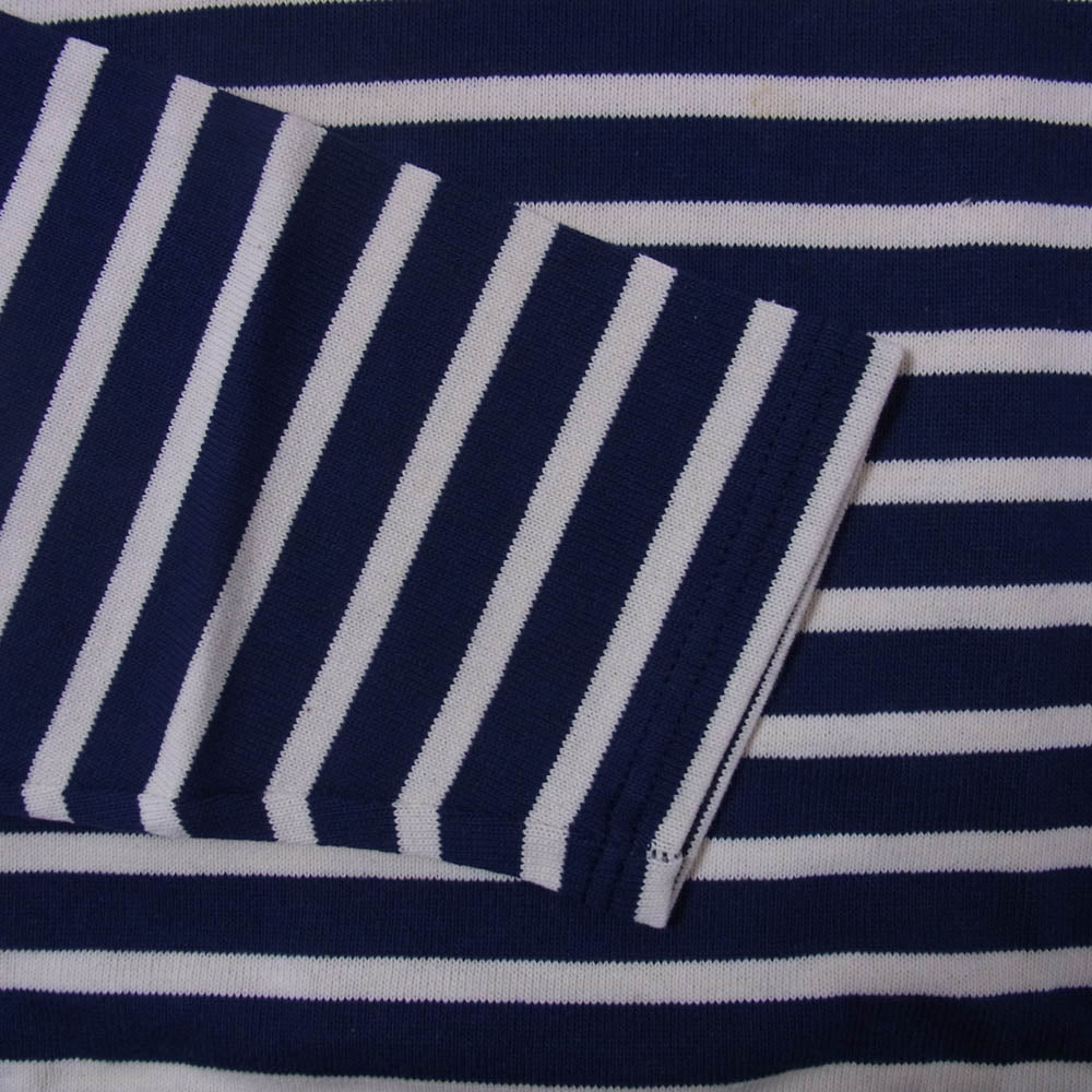 SAINT JAMES セントジェームス デッドストック フランス製 80s 90s CARAVELLE キャラベル バスクシャツ 長袖 Tシャツ サイズ14 ネイビー系 14ANS【極上美品】【中古】