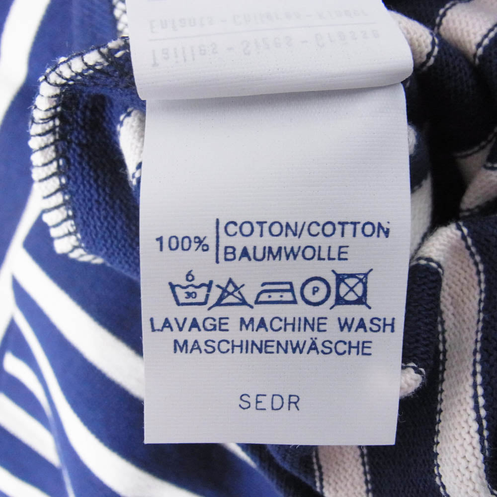 SAINT JAMES セントジェームス デッドストック フランス製 80s 90s CARAVELLE キャラベル バスクシャツ 長袖 Tシャツ サイズ14 ネイビー系 14ANS【極上美品】【中古】