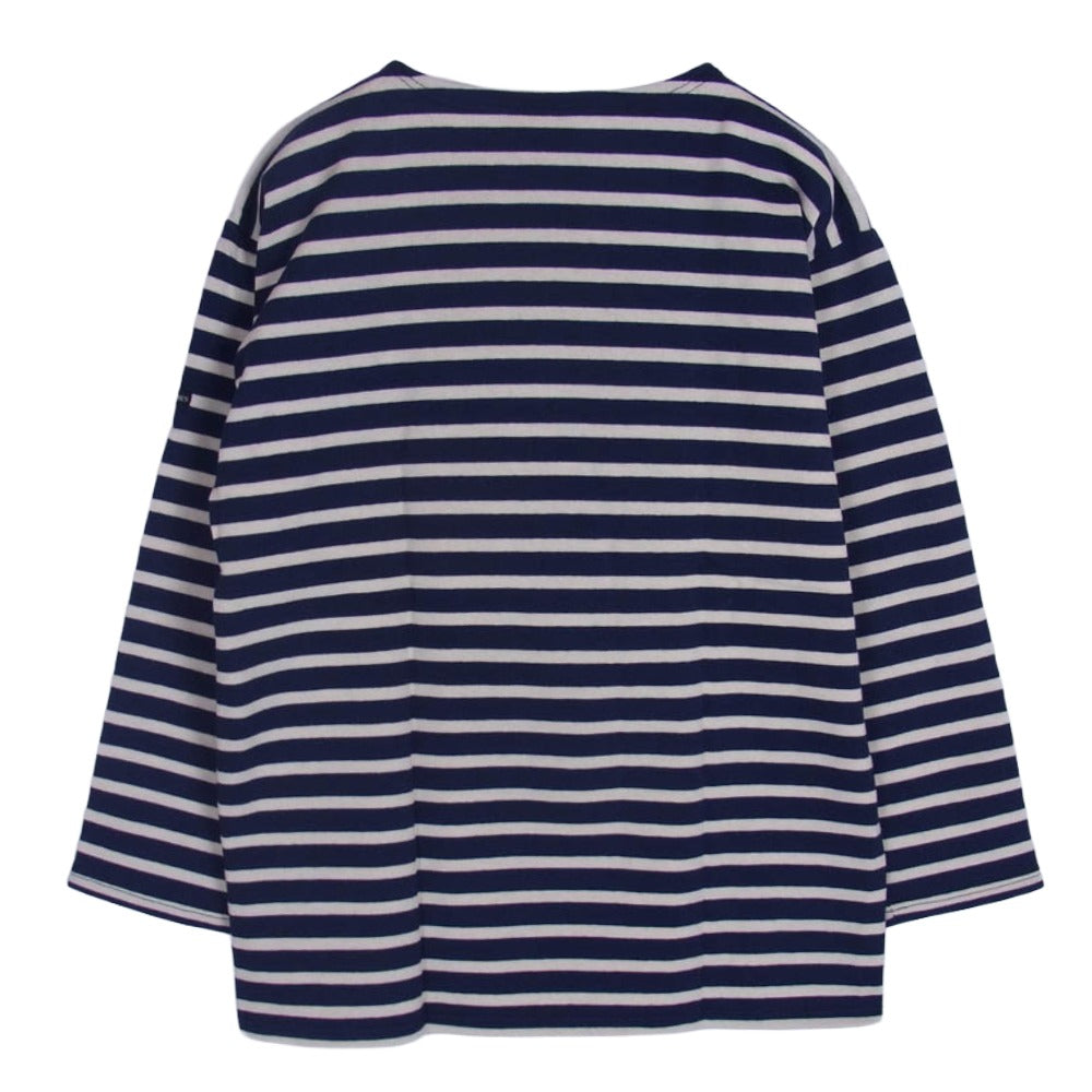 SAINT JAMES セントジェームス デッドストック フランス製 80s 90s CARAVELLE キャラベル バスクシャツ 長袖 Tシャツ サイズ14 ネイビー系 14ANS【極上美品】【中古】