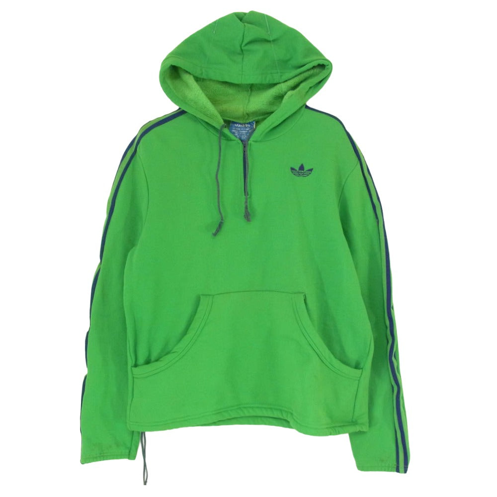 adidas アディダス フランス製 70S ハーフジップ トラック トップ パーカー グリーン系 サイズ表記無【中古】