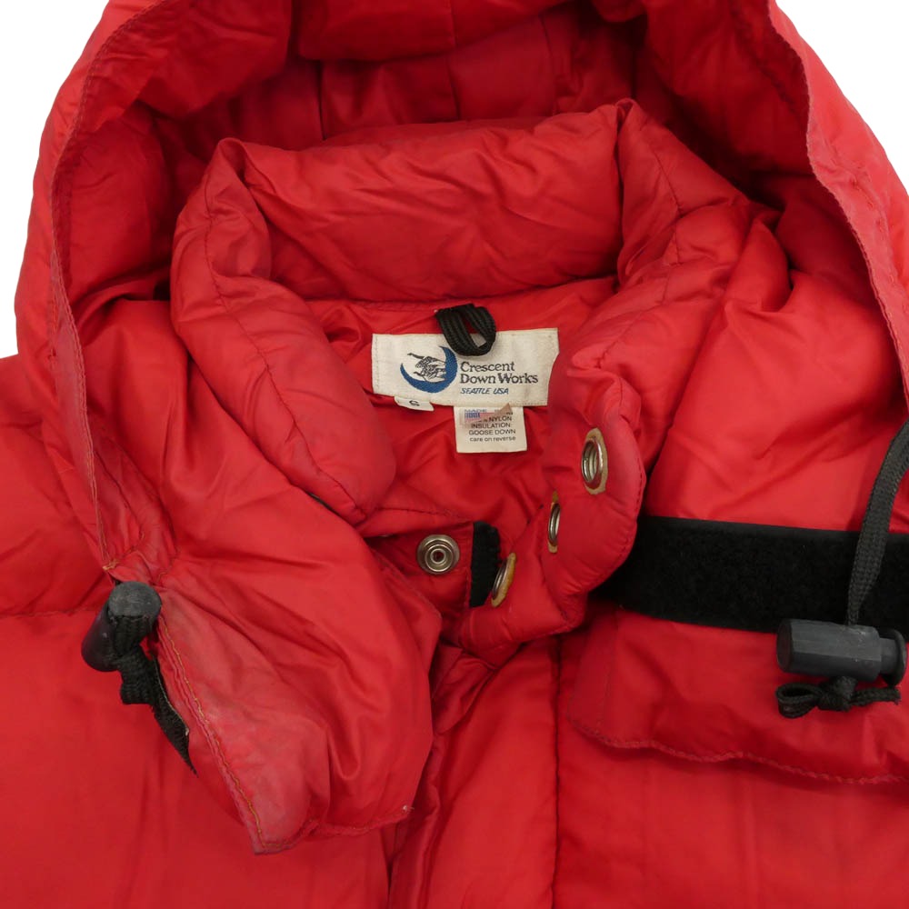 Crescent Down Works クレセントダウンワークス USA製 GOOSE DOWN JACKET グース ダウン ジャケット レッド系 S【中古】