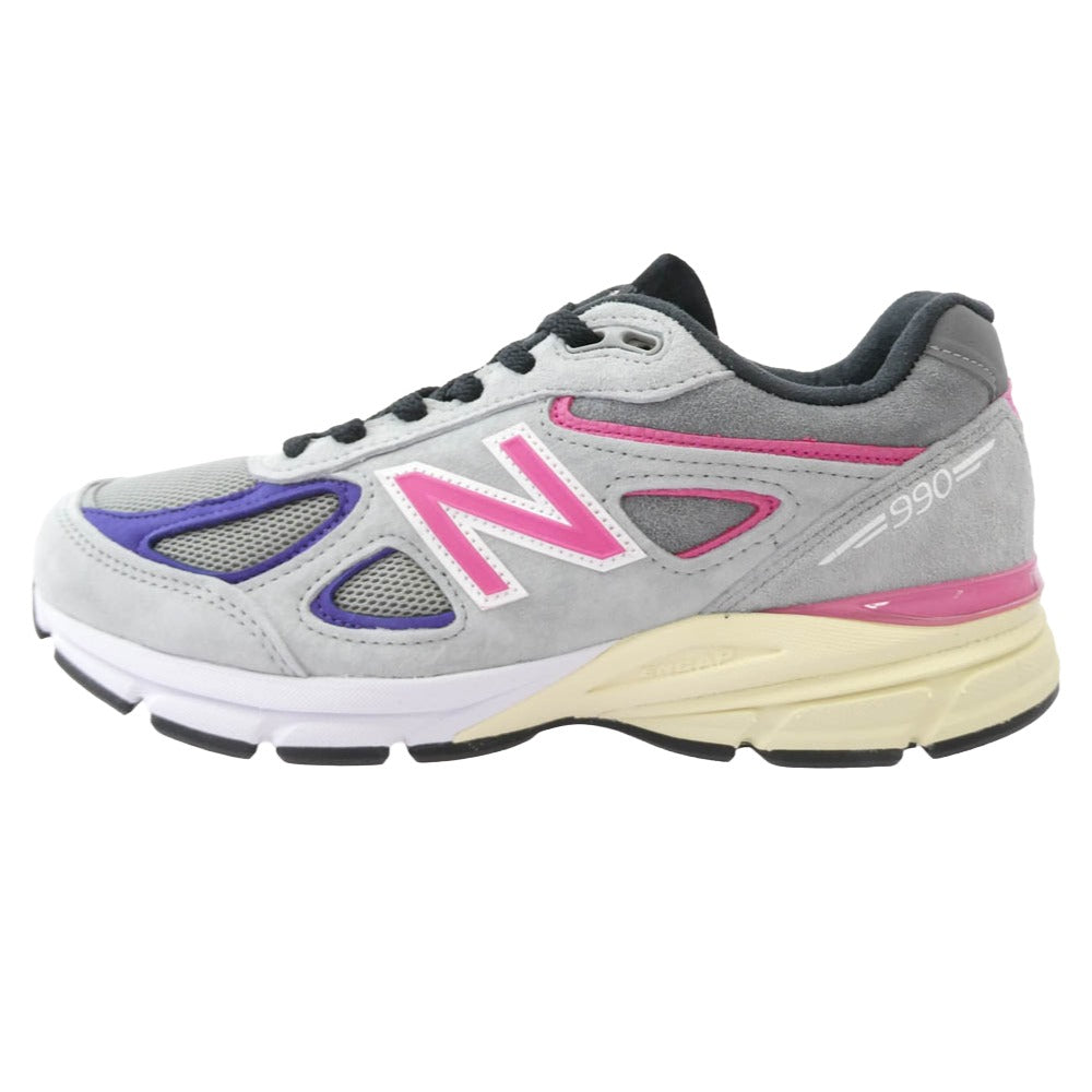 NEW BALANCE ニューバランス KITH キス UNITED ARROWS ユナイテッドアローズ M990KT4 × KITH キス × UNITED ARROWS & SONS ユナイテッドアローズ＆サンズ 990V4 スモークパール スニーカー グレー系 マルチカラー系 25.5cm【極上美品】【中古】