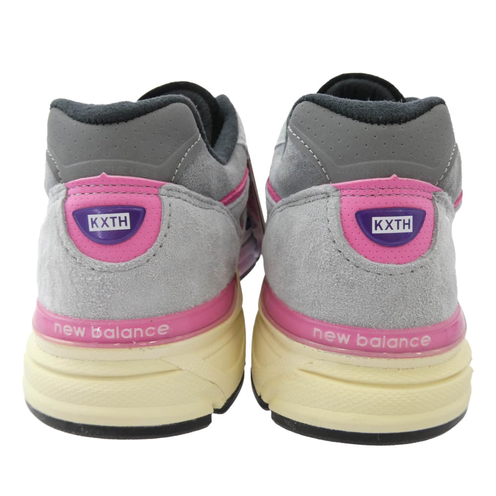 NEW BALANCE ニューバランス KITH キス UNITED ARROWS ユナイテッドアローズ M990KT4 × KITH キス × UNITED ARROWS & SONS ユナイテッドアローズ＆サンズ 990V4 スモークパール スニーカー グレー系 マルチカラー系 25.5cm【極上美品】【中古】
