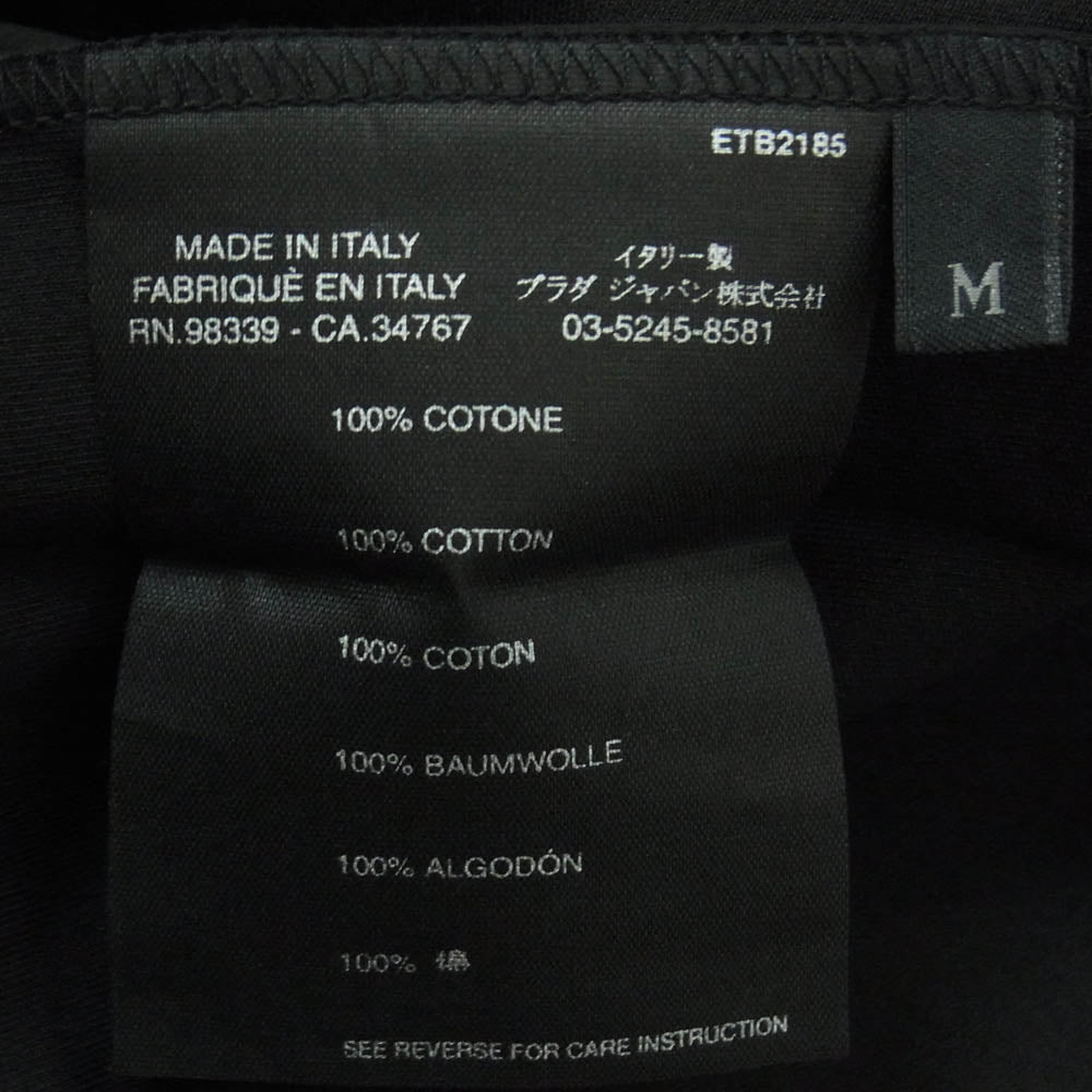 PRADA SPORTS プラダスポーツ ラバーロゴ ロングスリーブ 長袖 カットソー Tシャツ ブラック系 M【中古】