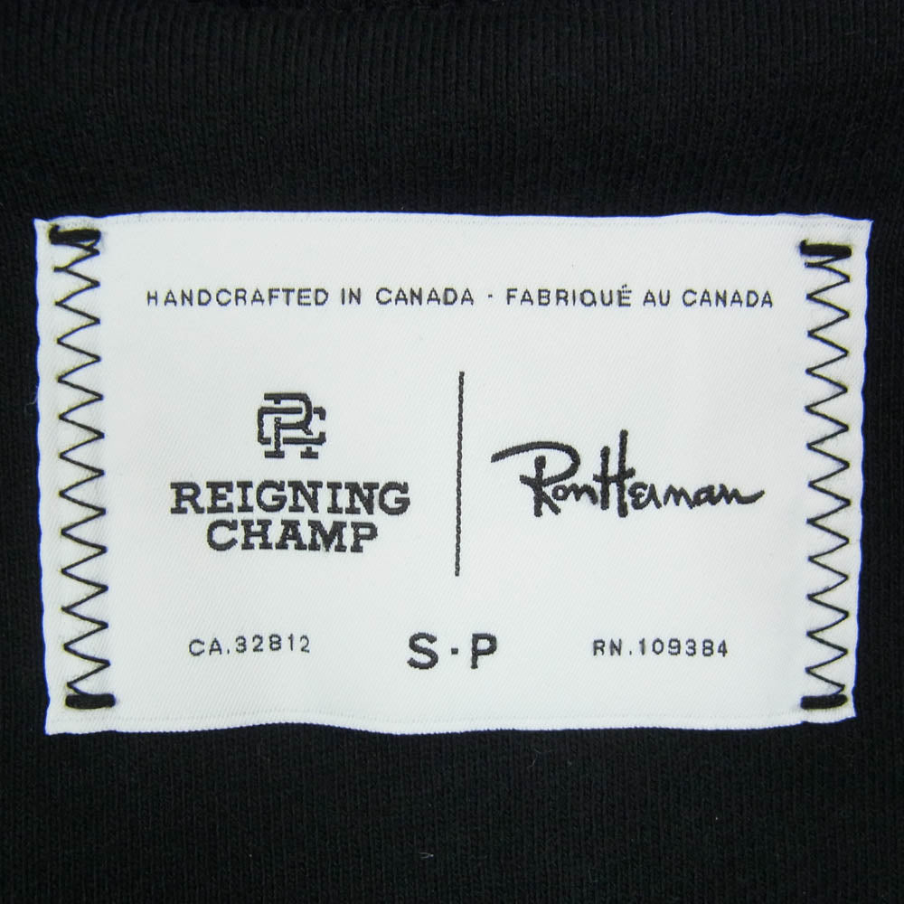 Ron Herman ロンハーマン × REIGNING CHAMP レイニングチャンプ スウェット ジャケット ブラック系 S【中古】
