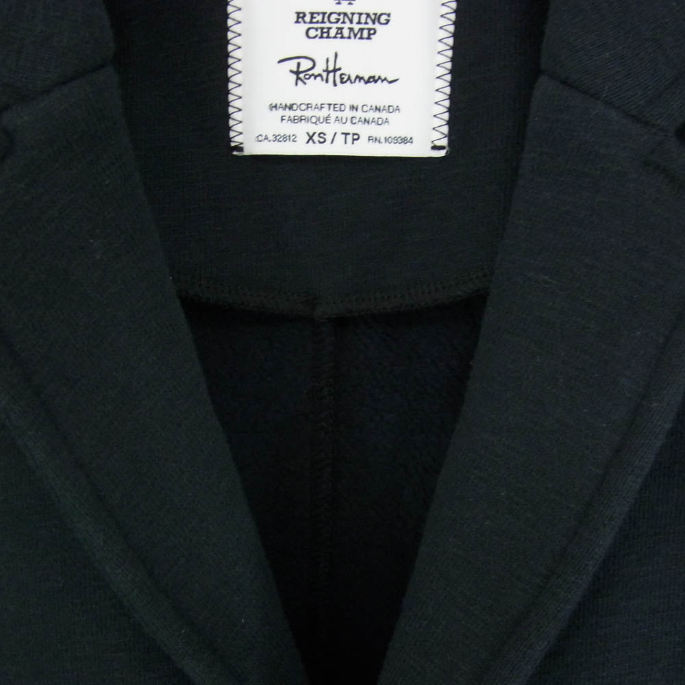 Ron Herman ロンハーマン RC-4051 × REIGNING CHAMP レイニングチャンプ Slub Terry Jacket スウェット ジャケット ブラック系 S【中古】