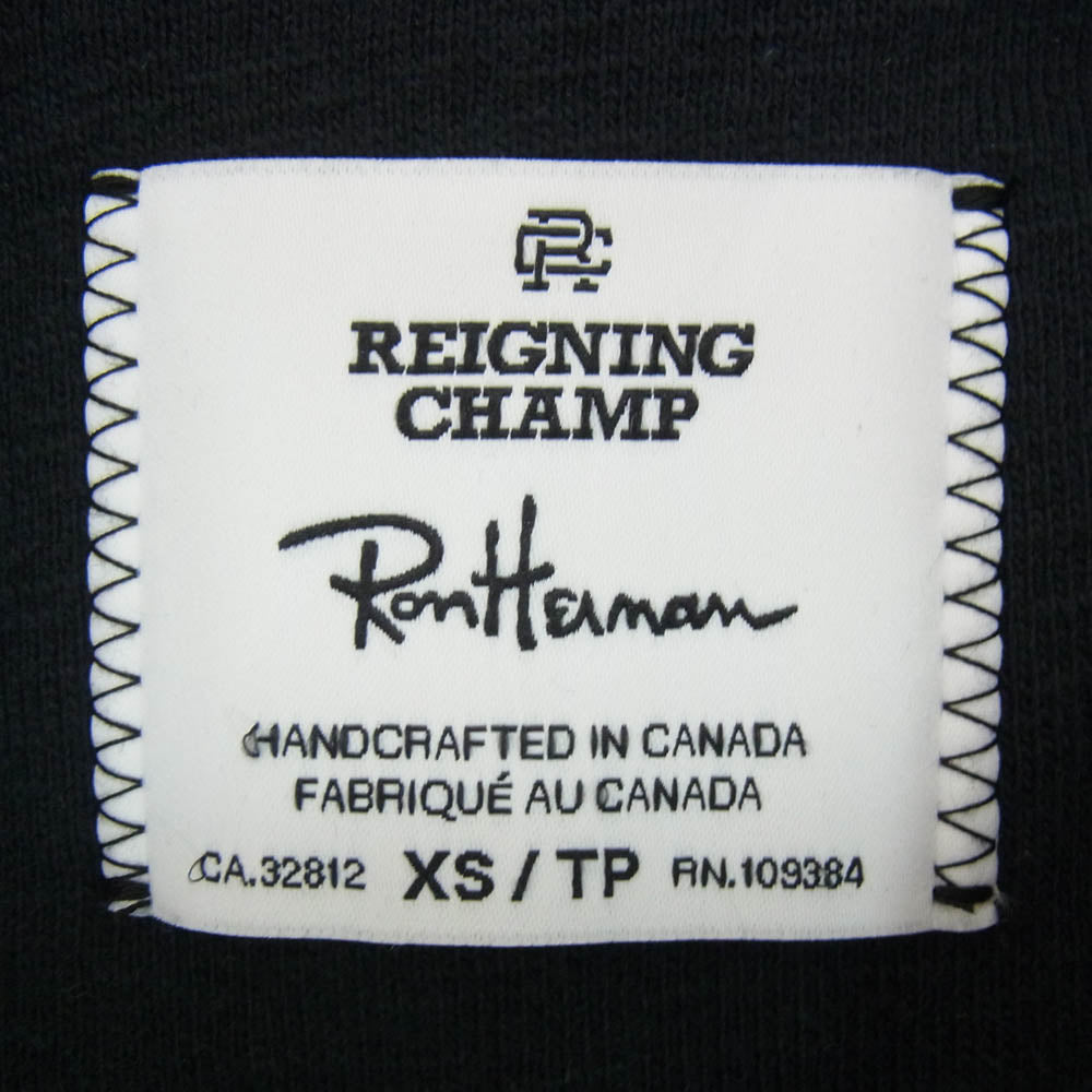Ron Herman ロンハーマン RC-4051 × REIGNING CHAMP レイニングチャンプ Slub Terry Jacket スウェット ジャケット ブラック系 S【中古】