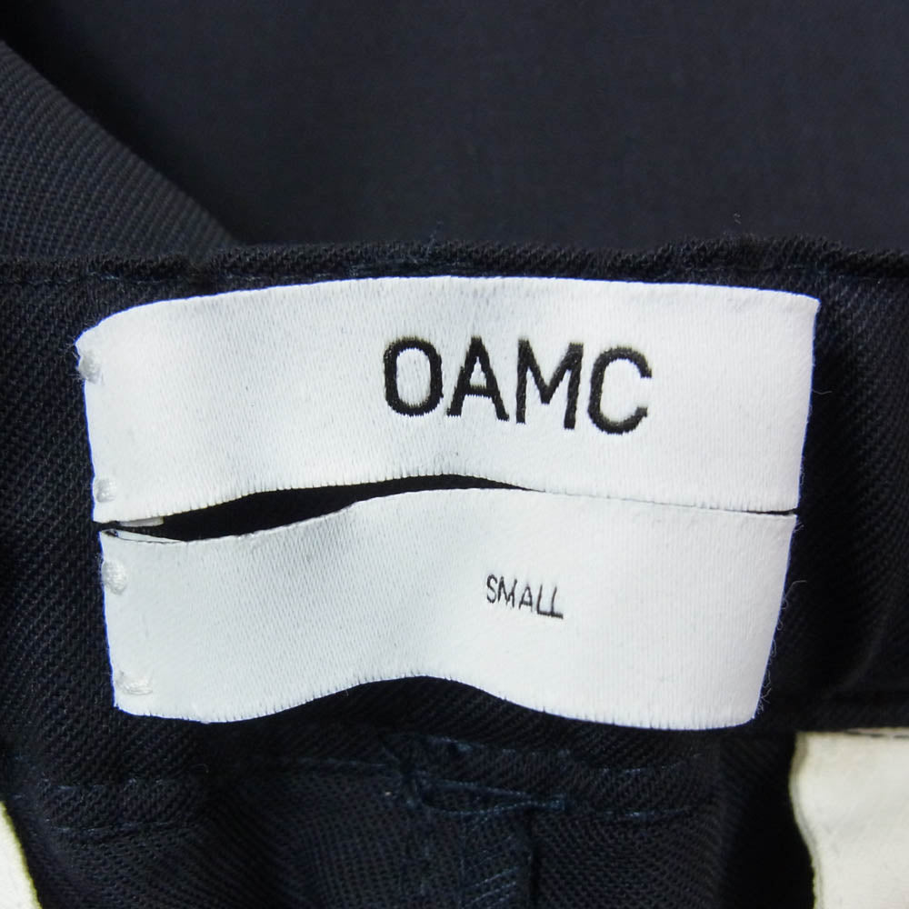 OAMC オーエーエムシー イージーウエスト クロップド スラックス パンツ ネイビー系 S【中古】