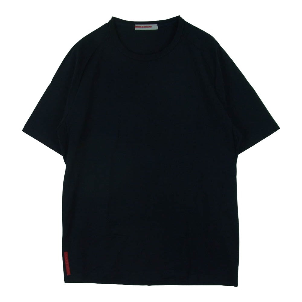 PRADA プラダ 35876G R181 1Q1D パフスリーブ バックリボン 半袖 Tシャツ ネイビー系 XS【中古】 D (傷や汚れあり)】PRADA プラダ Tシャツ 35876G R181 1Q1D