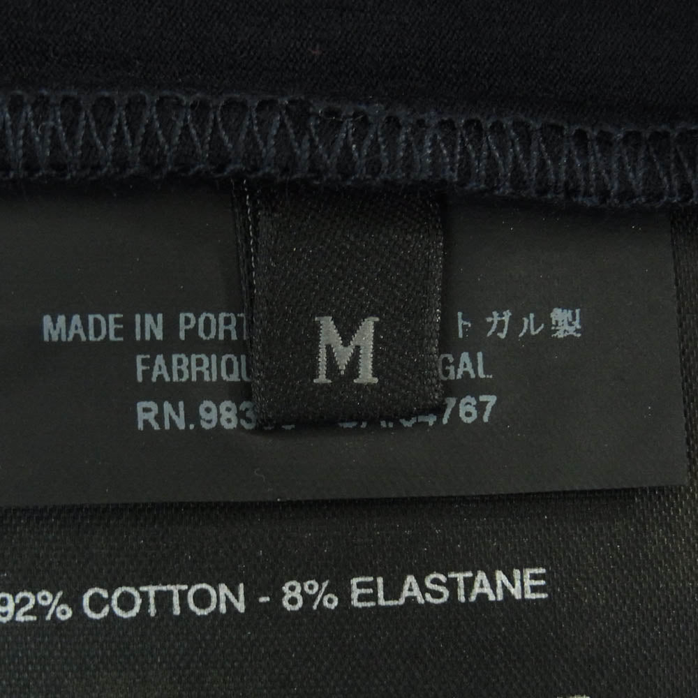 PRADA SPORTS プラダスポーツ バックジップポケット ラバーロゴ 半袖 Tシャツ ポルトガル製 ダークネイビー系 M【中古】