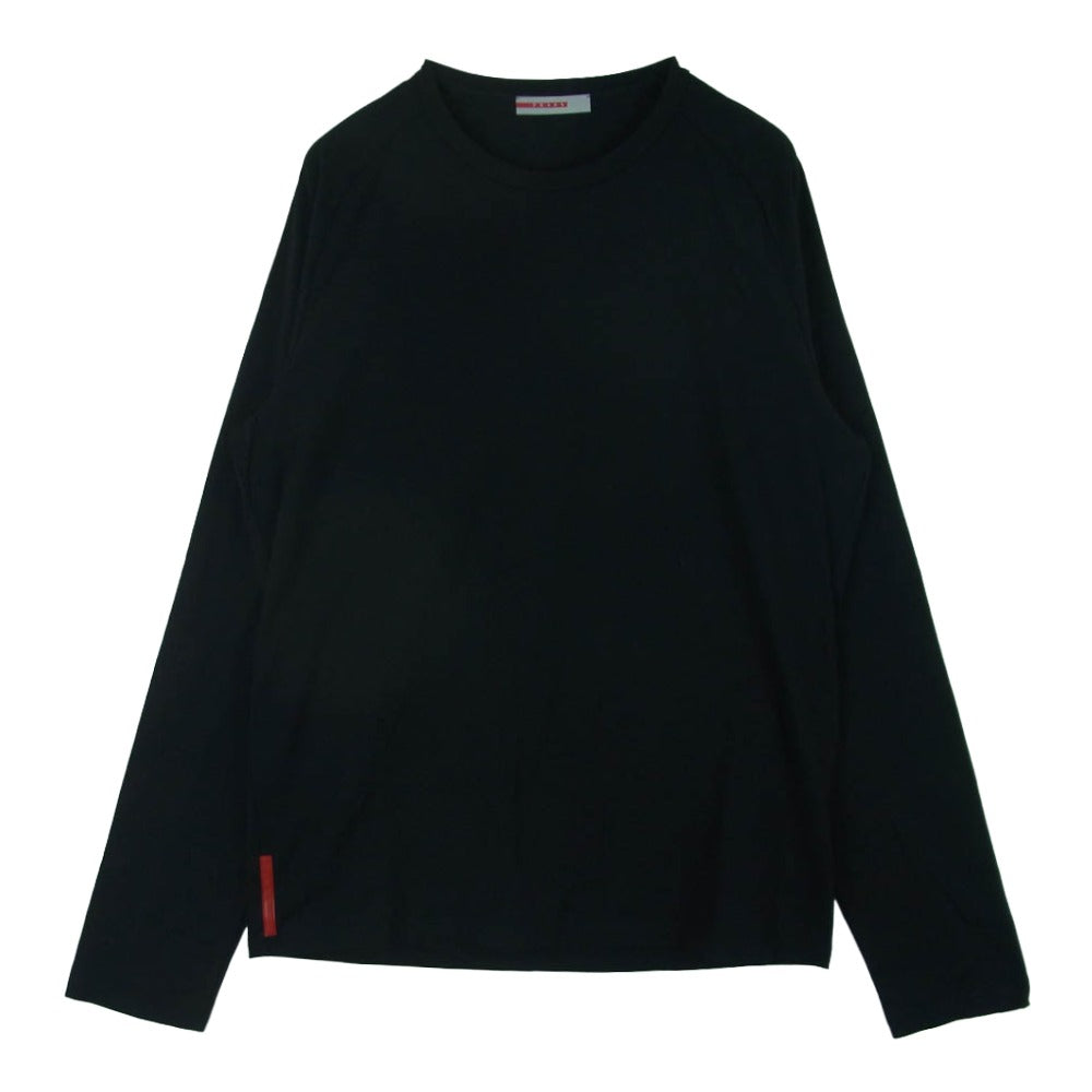 PRADA SPORTS プラダスポーツ バックジップポケット 長袖 ロングスリーブ Tシャツ カットソー ブラック系 M【中古】