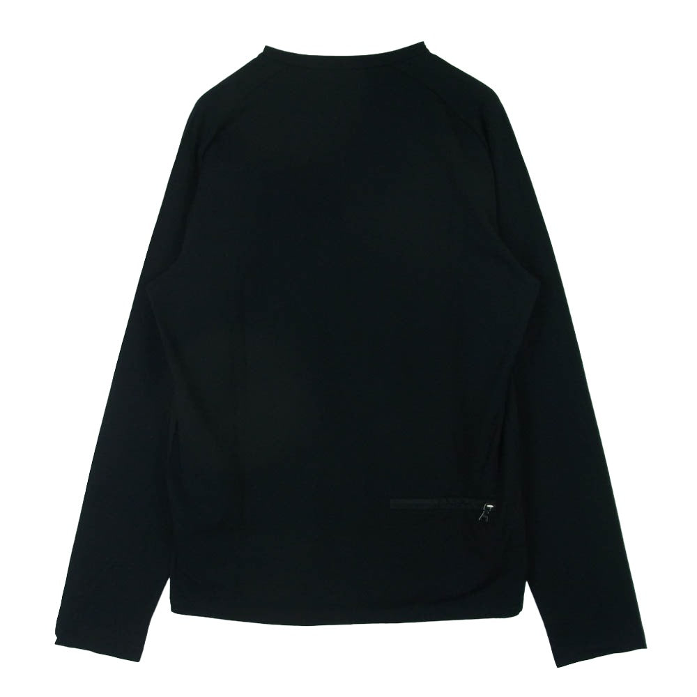 PRADA ブラック 長袖Tシャツ バックジッパー付きL PRADA SPORTS プラダスポーツ バックジップポケット 長袖 ロング