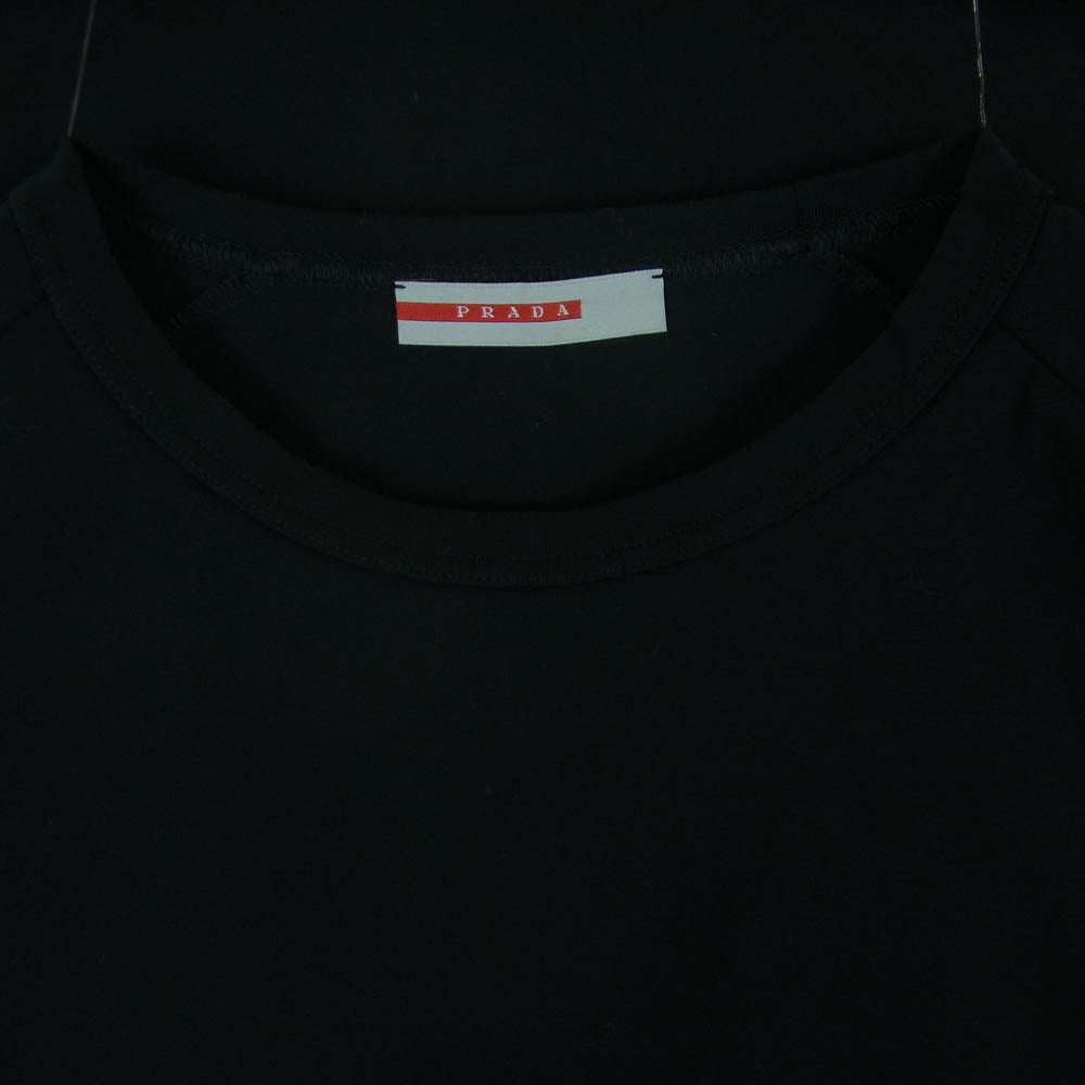 PRADA SPORTS プラダスポーツ バックジップポケット 長袖 ロングスリーブ Tシャツ カットソー ブラック系 M【中古】