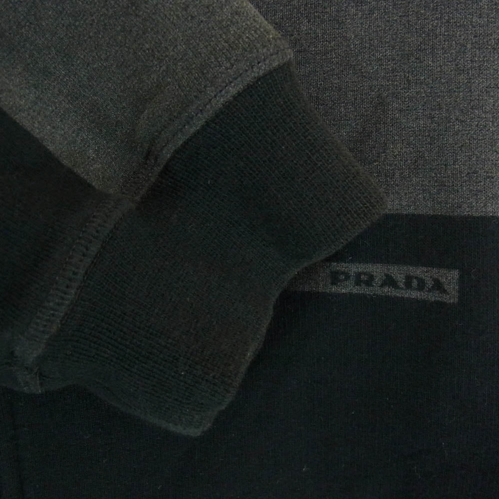 PRADA SPORTS プラダスポーツ 00s ロゴ ダブルジップ スウェット トレーナー ブラック系 M【中古】
